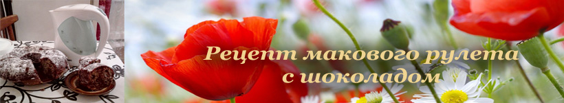Рулет с маком и шоколадом